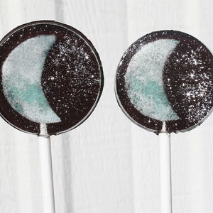 Wedding Favor Lollipop, Starry Night Wedding Set of 6 To The Moon and Back Edible Image, Custom Wedding Favors, Moon and Stars Favors