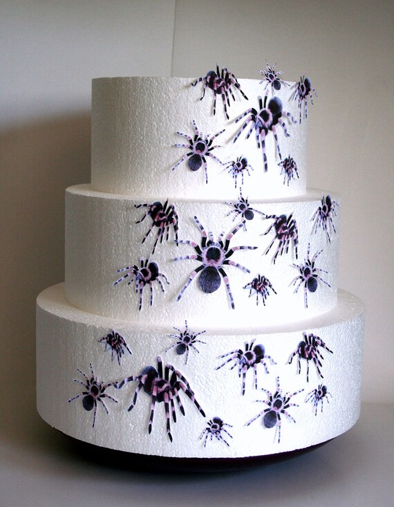 Wedding Cake Toppers Halloween Cake Topper Edible Spiders Etsy
