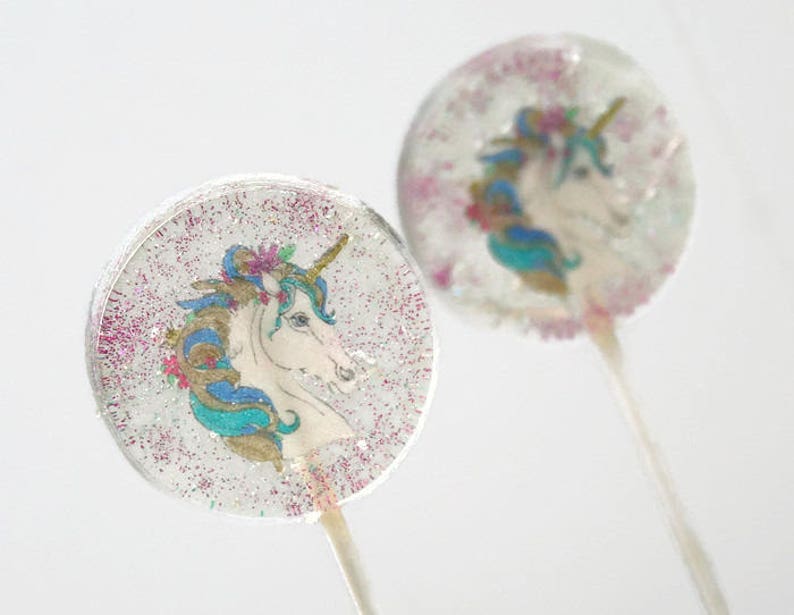 Unicorn Party Favor Lollipops, Unicorn Party Favors, 50 Edible Image Lollipops, Unicorn Childs Birthday Party Favors, Unicorn Wedding Favors image 4