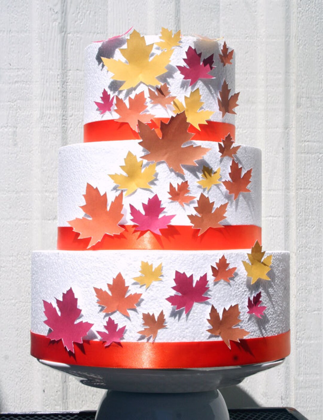 Fall Wedding Cake Topper, Fall Leaves Maple Leaves, Set of 24 DIY Cake Decor, Fall Edible Cake Decorations, DIY Wedding Cake, Edible Cake