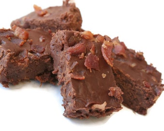 Chocolate Peanut Butter Maple Bacon Fudge - 1/2 Pound (About 9 Pieces), Christmas Fudge, Christmas Candy, Christmas Chocolates, Bacon Lover