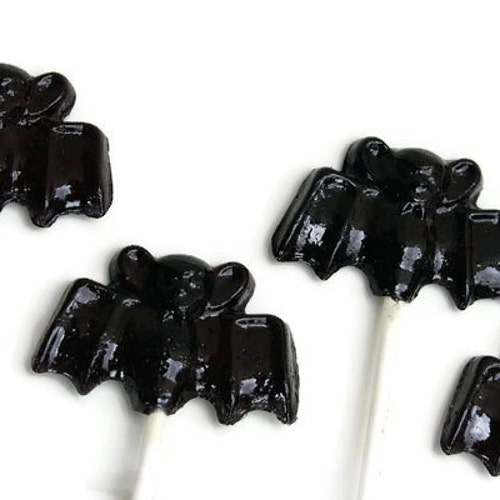 Halloween Black Vampire Bat Lollipops Hard Candy Lollipops - Etsy