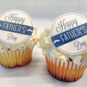 Edible Father&#39;s Day Cake Decorations, Happy Father&#39;s Day, Cupcake and Cake Toppers,  Edible Cake Decorations, Father&#39;s Day Party Decor