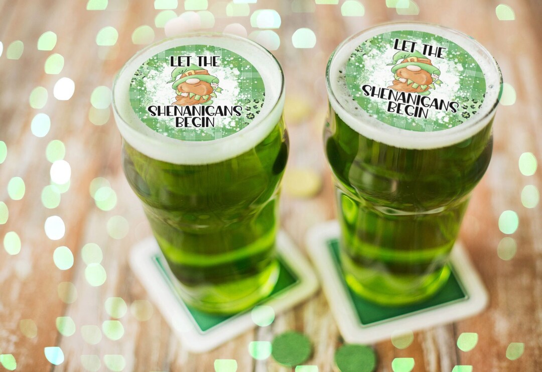 Edible St Patrick's Day Drink Decorations, Let the Shenanigans Begin