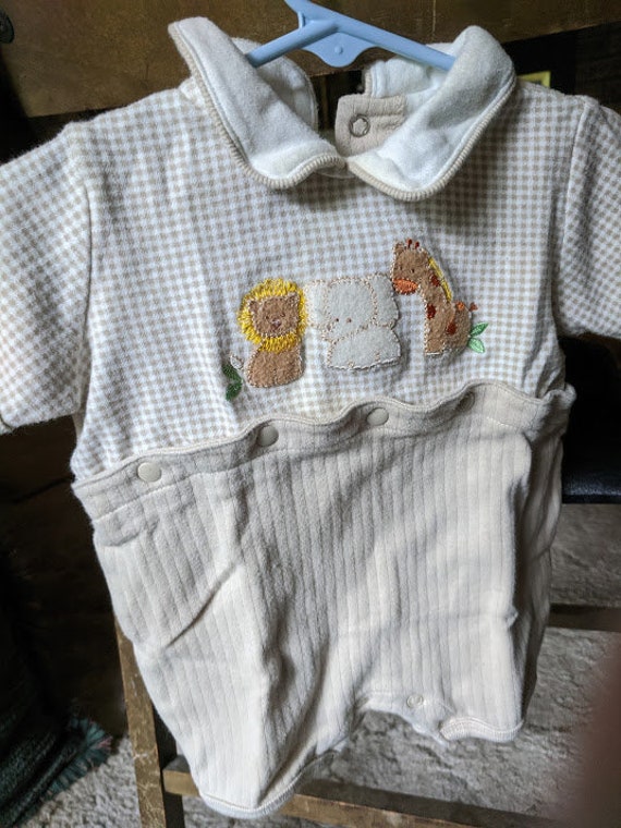 Baby boy knit short set By Babyworks tan and whit… - image 7