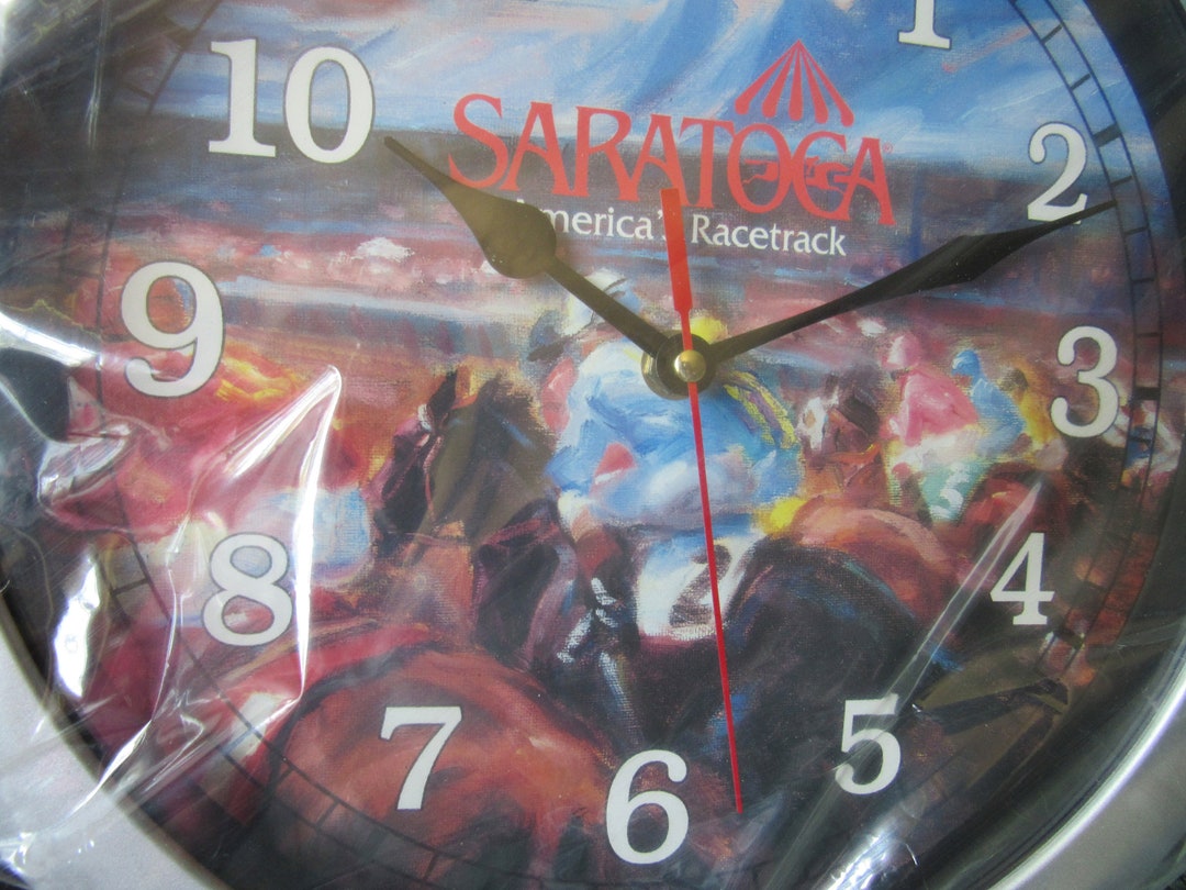 Quartz Clock From Saratoga Racetrack..america's Racetrack Form 11 1/2 ...