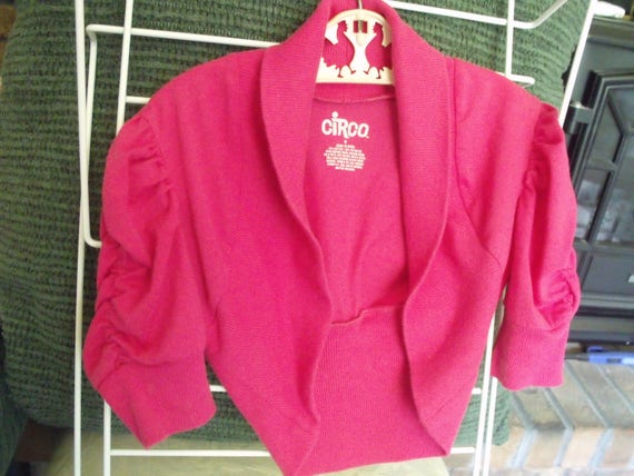 Baby Girl Bolero Sweater Hot Pink Size 3 6mos. 61 cotton 10.99 Etsy Singapore