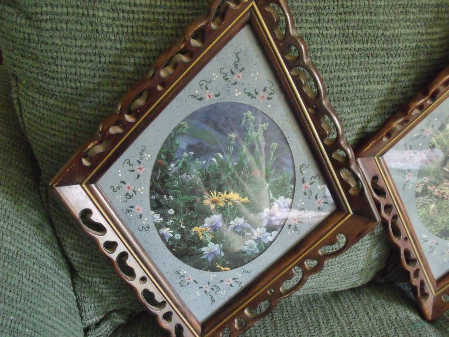Matching Frames Vintage Matching Frames, Matts Original to Frames Hand Painted Matts by ...