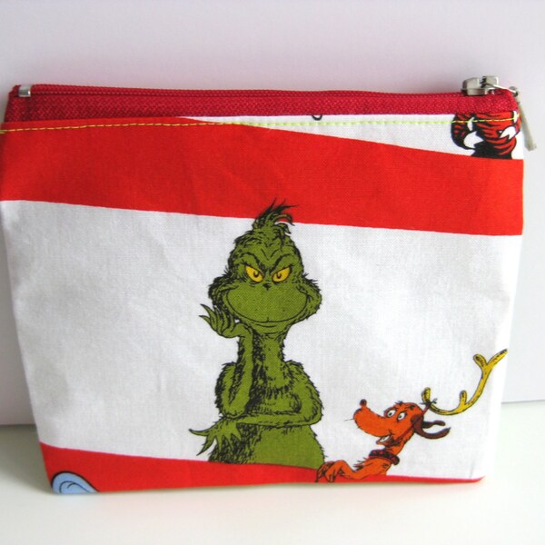 Dr. Seuss // The Grinch // Dog Max // How the Grinch stole Christmas // Pouch, Coin pouch //Gift card holder // Christmas // Stocking holder