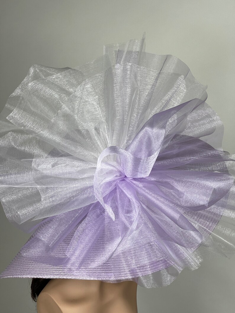 VENTE violet clair lavande fête thé Kentucky Derby chapeau mariage cocktail chapeau large bord de disquette image 5
