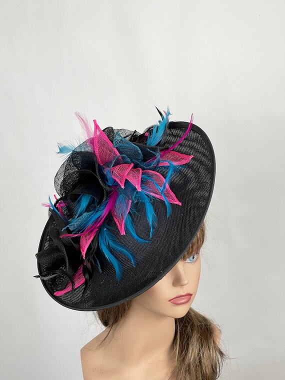 SALE Black Headband Women Feathers Kentucky Derby Hat Party Headband Party Hat Women Hat