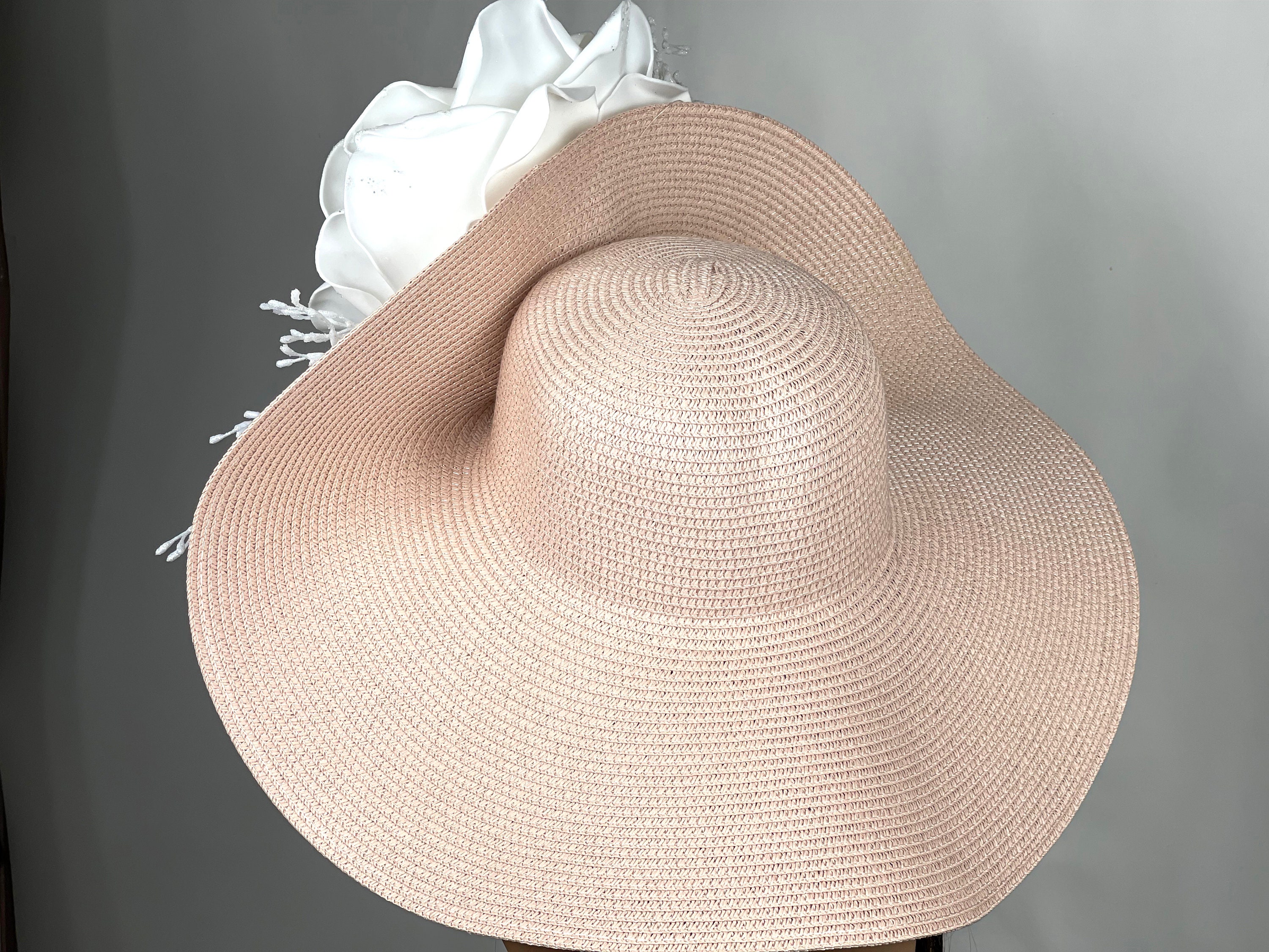 Misty rose women’s floppy party Kentucky Derby Tea Hat SALE Misty Rose Floppy Wide Brim Hat: Kentucky Derby Wedding  main image 4