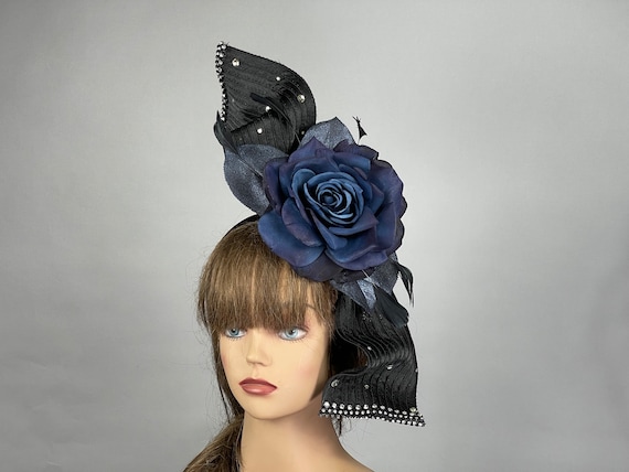 SALE Kentucky Derby Headband: Handmade Satin Rose Cocktail  display picture 2