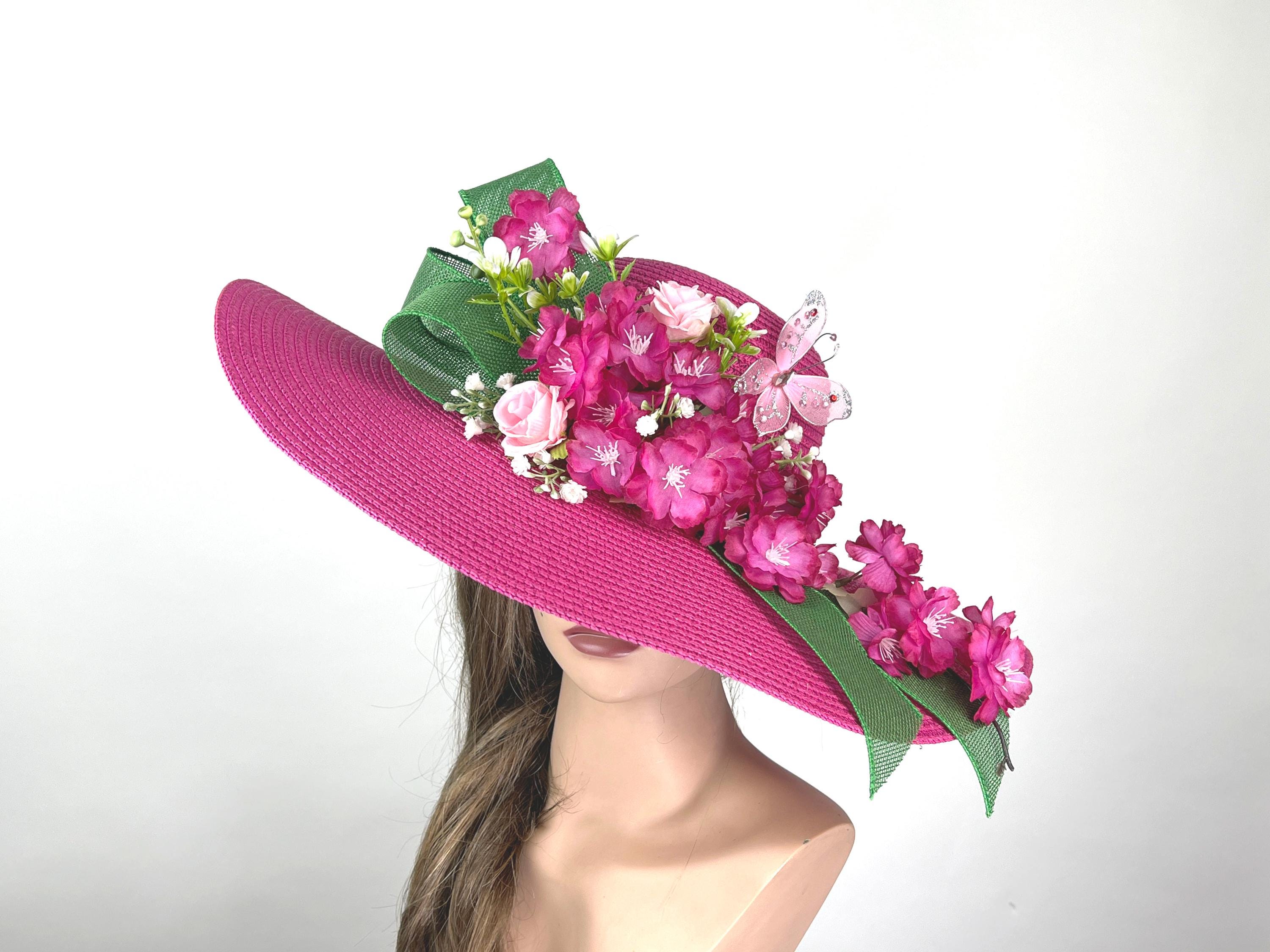 Fuchsia Church Hat - Etsy display picture 1