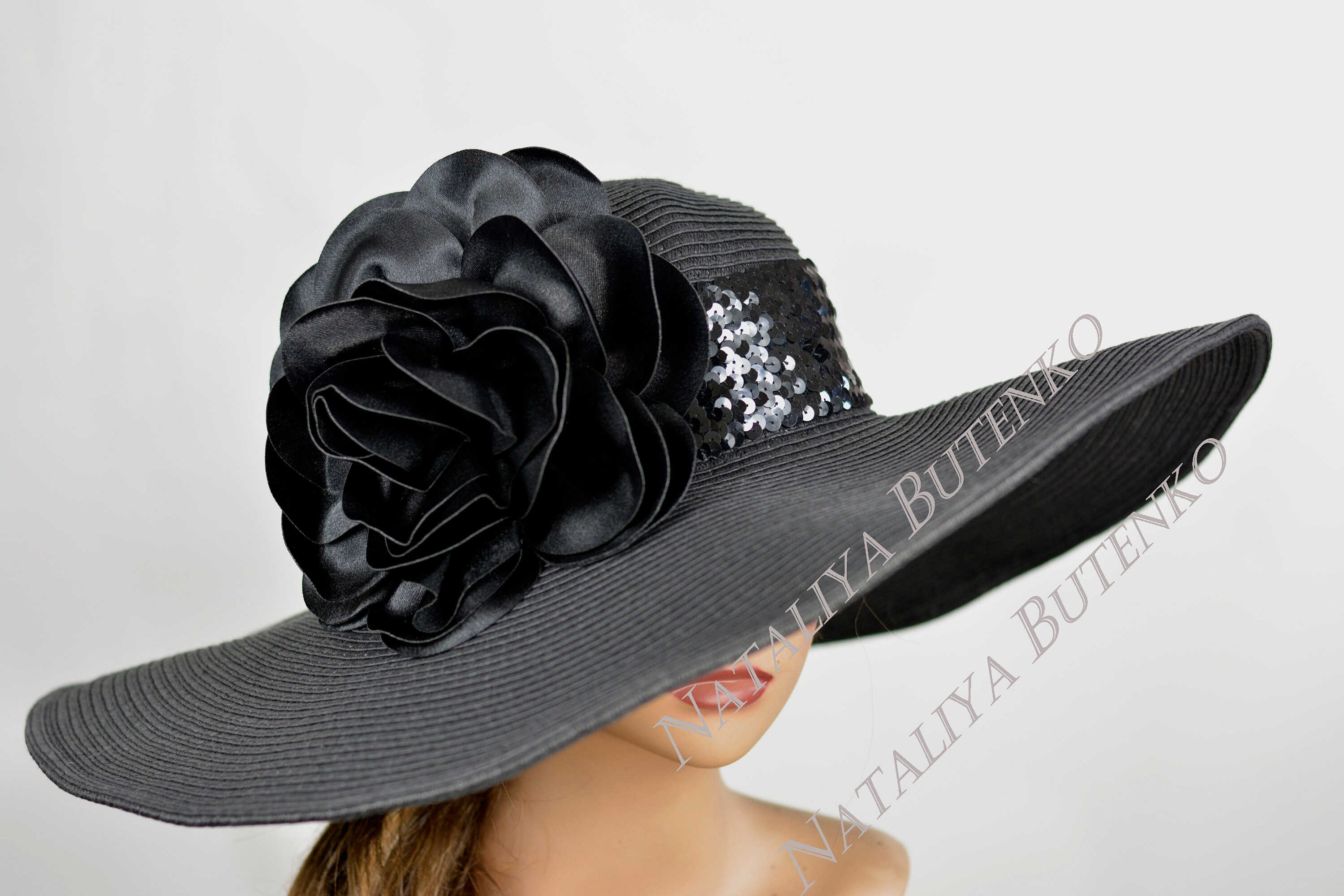 Black Derby Woman Hat Kentucky Derby Horse Racing Hat Party | Etsy