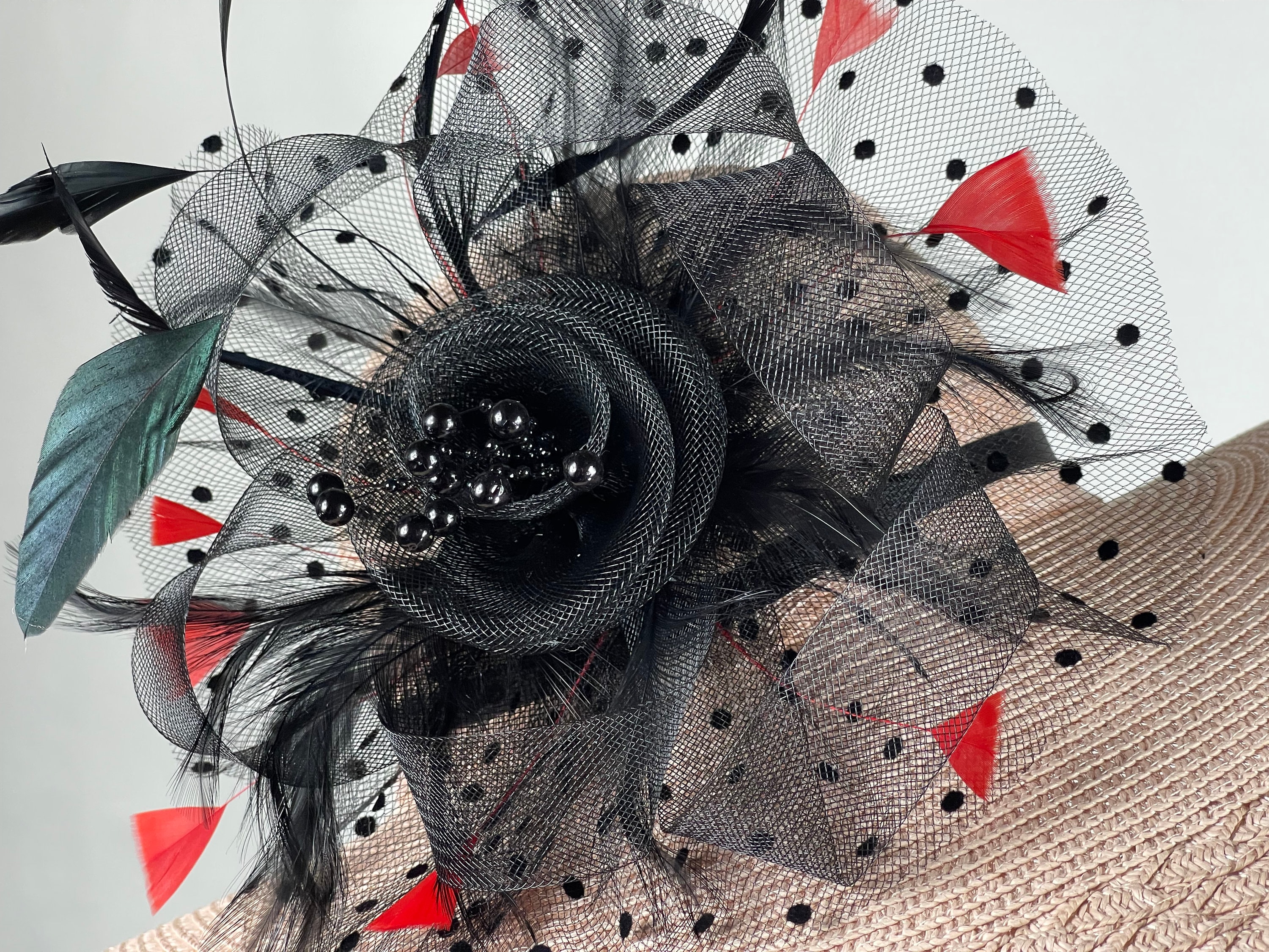 Misty rose women’s floppy party Kentucky Derby Tea Hat SALE Misty Rose Floppy Wide Brim Hat: Kentucky Derby Wedding  main image 2