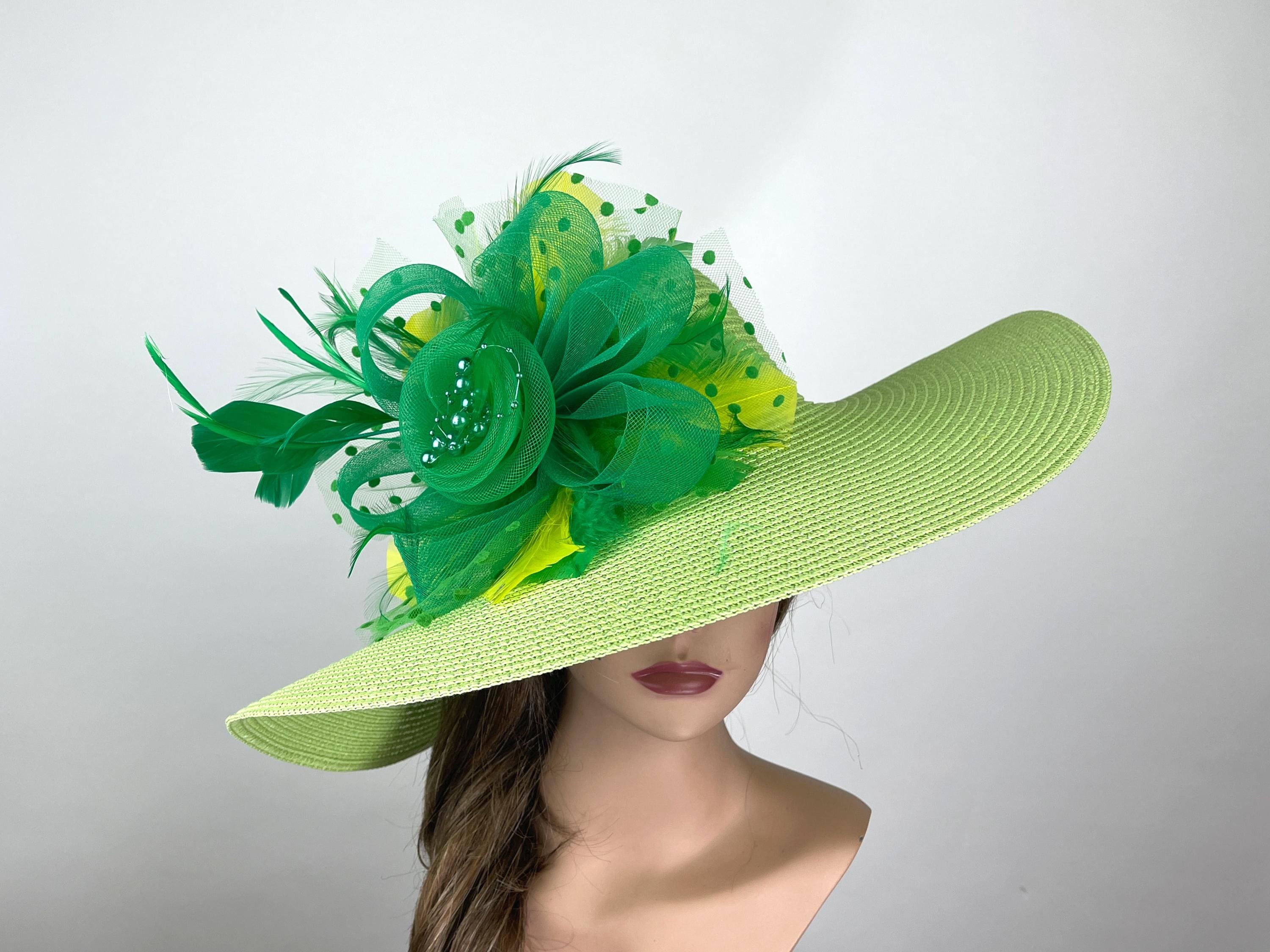 Lime Green Derby Hat - Etsy