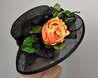 SALE Sinamay Straw Kentucky Derby  Wedding  Cocktail Hat Tea Party Church Hat Wedding Hat Woman Hat Wide Brim