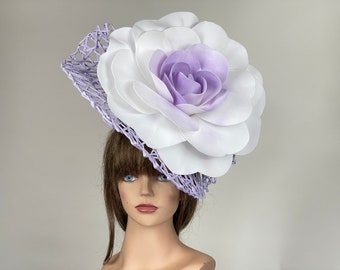 VENTE bandeau violet lavande femme Kentucky Derby chapeau bibi de soirée soirée femme chapeau