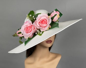 Verkauf Off White Hochzeit Kentucky Derby Hochzeit Cocktail Frau Braut Hut Barmitsva Party Kirche Hut