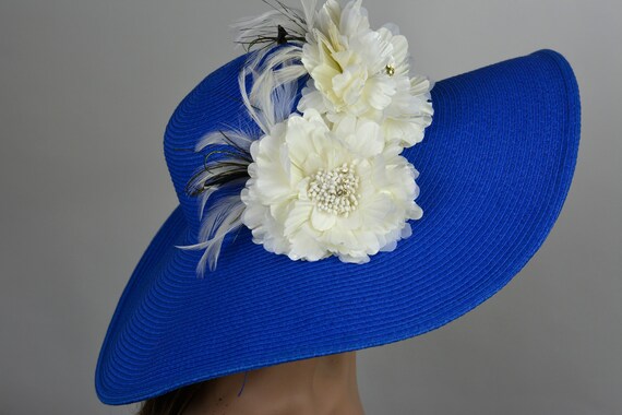 royal blue floppy hat
