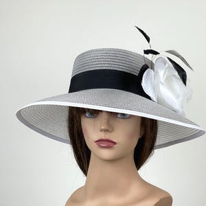 SALE Gray Silver Wedding  Kentucky Derby  Bridal Hat Tea Party Hat Royal Hat Wedding Summer Hat Cocktail Hat