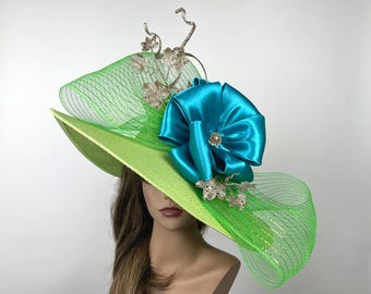 Vintage Arlin Hat 100% Wool Emerald Green Fedora Hat Made In The USA Black Band Arlin vintage black wool - Gem main image 4
