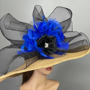 SALE Big Brim  Wedding  Kentucky Derby Hat Wedding  Cocktail Hat Tea Party Hat Wide Brim