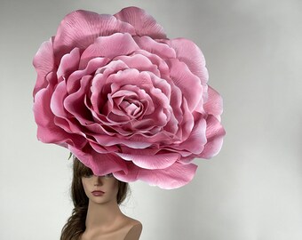 SALE 26"Oversize Big Rose Stirnband Frauen Kentucky Derby Party Stirnband Partyhut Hut Big Rose