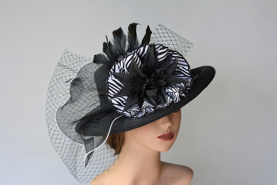 Black wedding hat clearance sale