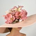 DERBY SALE Misty Rose Flowers Woman Party Hat Kentucky Derby Hat Tea Hat Wedding Accessory Cocktail Party Hat Church Hat