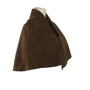 Vintage Yohji Yamamoto Chocolate Brown Suede Capelet 1988