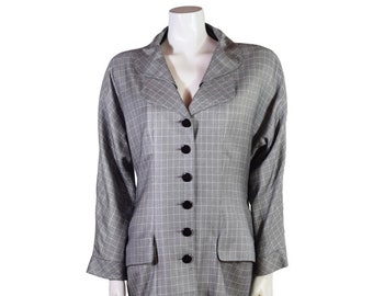 1980s Vintage Karl Lagerfeld Summer Silk Tweed Suit