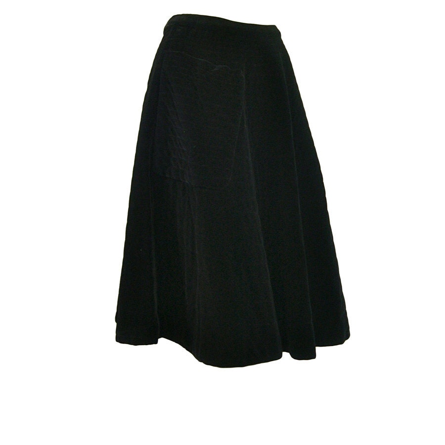 1950s Vintage Black Velvet Evening Skirt - Etsy