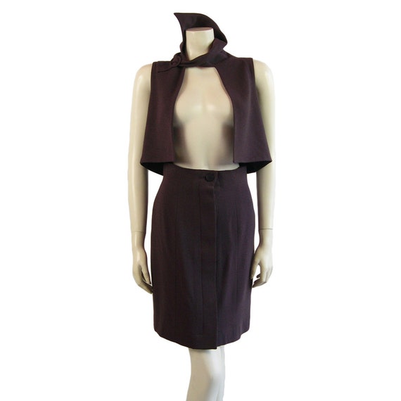 Vintage John Galliano Grey Mauve Waistcoat Suit -