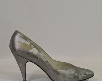 Vintage Shoes by Stuart Weitzman for F. Pinet Silver 1980s