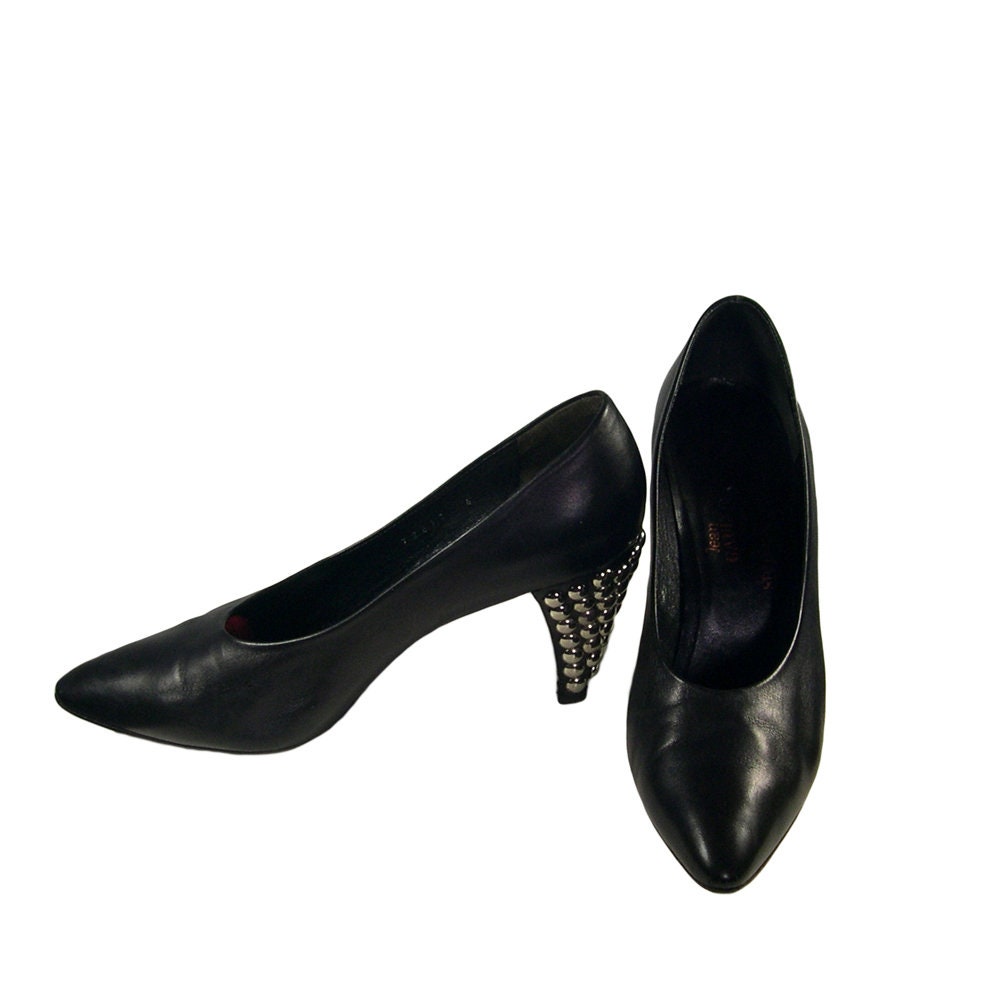 Vintage Jean Paul Gaultier Chrome Studded Heel Shoes 1980s - Etsy