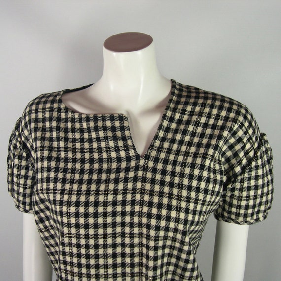 Vintage Comme des Garcons Checked Oversized Dress… - image 2