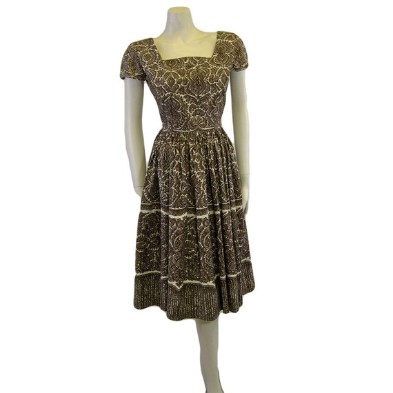 1950s Vintage Horrockses Cotton Print Dress