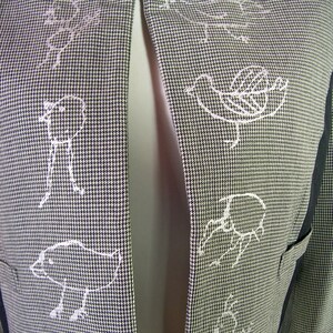 Vintage Comme des Garcons Bolero Jacket with embroidered Birds 1989 zdjęcie 6