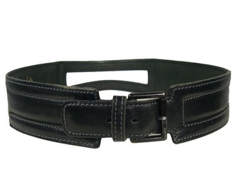 1980s Alaia Leather Cut Out Belt 65