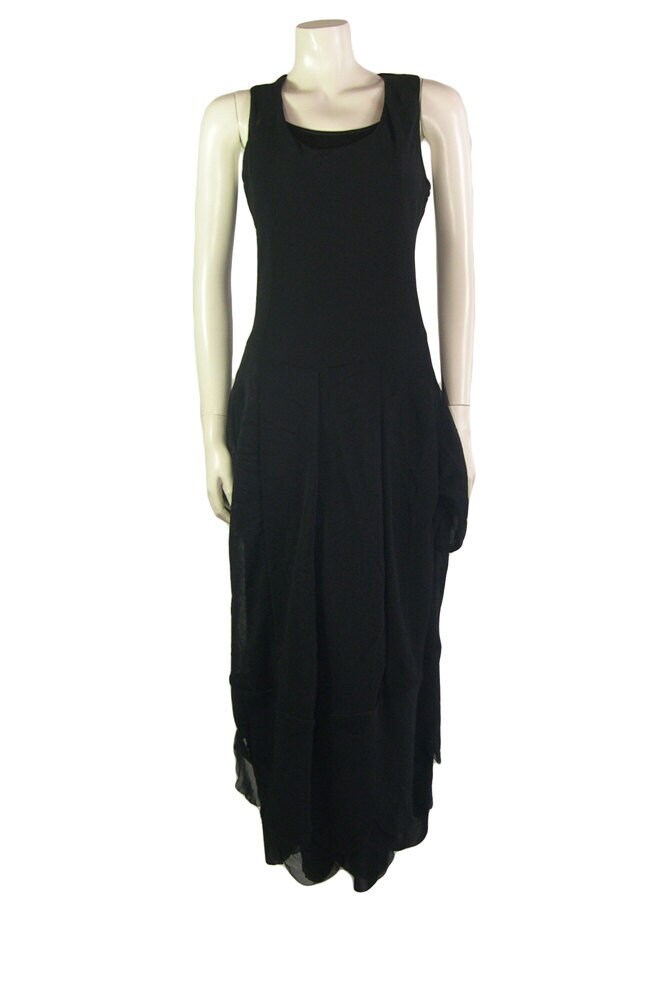 COMME des GARCONS AD1990 ステンドグラス シアートップス Comme des Garçons black top stretched out on one side — AD