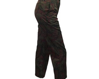 Pantalones con estampado botánico Comme des Garcons de Junya Watanabe 1997. UK10