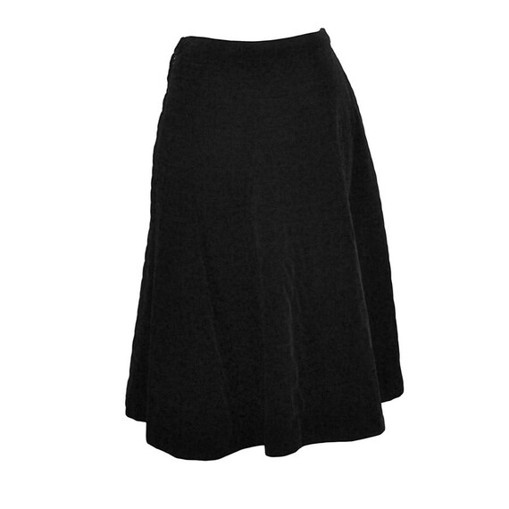 1950s Vintage Black Velvet Evening Skirt - image 4