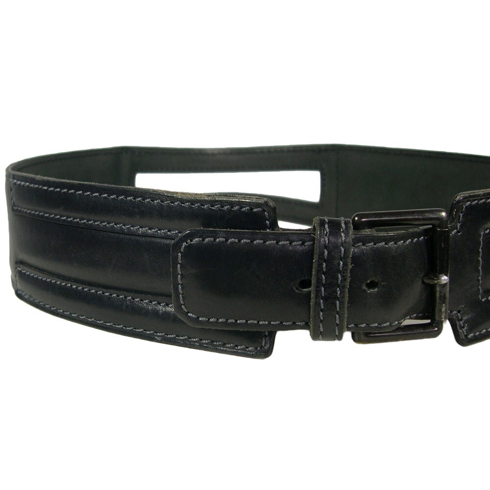 Vintage Alaia Black Leather Belt 1980s - Etsy