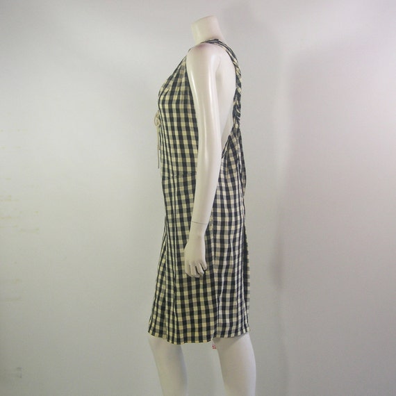 Vintage IS Issey Miyake Check Twisted Dungarees -… - image 3