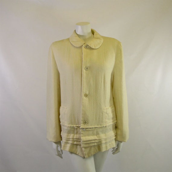 Vintage Comme des Garcons Cream Jacket 1980s - image 2