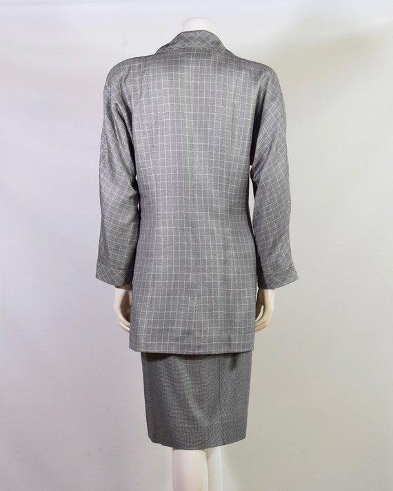 1980s Vintage Karl Lagerfeld Summer Silk Tweed Su… - image 5