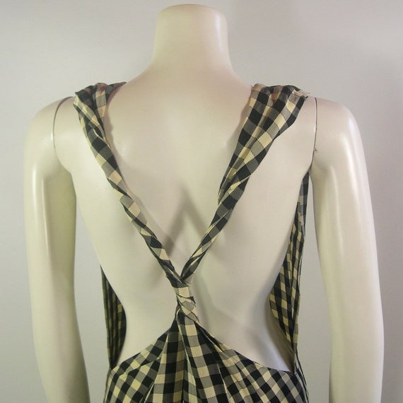 Vintage IS Issey Miyake Check Twisted Dungarees -… - image 4