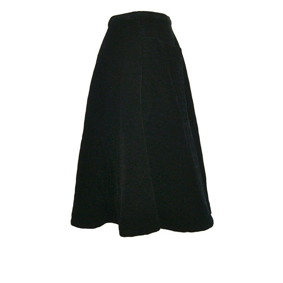 1950s Vintage Black Velvet Evening Skirt - image 1